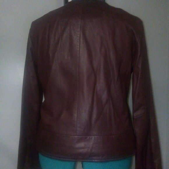 Neiman Marcus The Leather Collection Moto Jacket Sz L - Picture 10 of 15